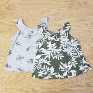 Ruffle neck safari tanks